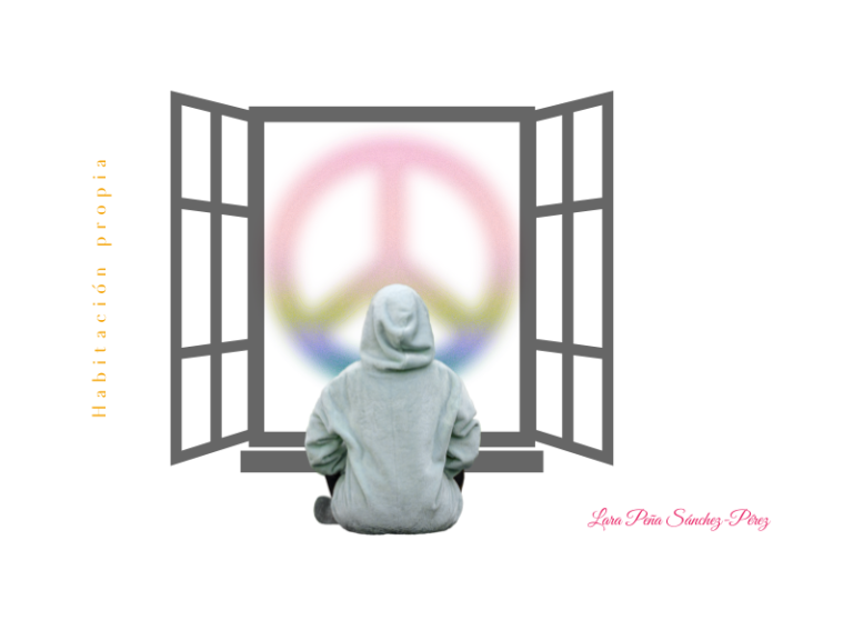 Logotipo y título de la revista arriba. Se ve una ventana abierta de par en par donde podemos observar planetas y astros. Frente a la ventana, de espaldas, hay una persona vestida con sudadera con la capucha puesta.